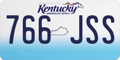 KY license plate 766JSS