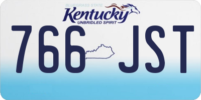 KY license plate 766JST