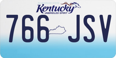 KY license plate 766JSV