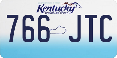 KY license plate 766JTC