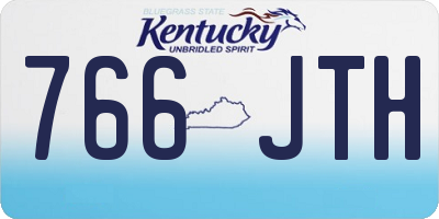 KY license plate 766JTH