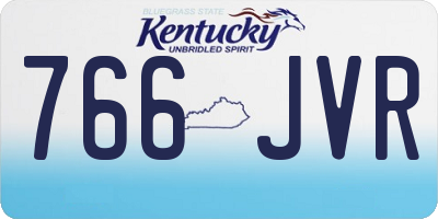 KY license plate 766JVR