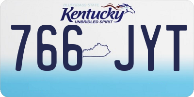 KY license plate 766JYT
