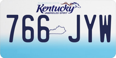 KY license plate 766JYW
