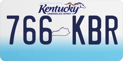 KY license plate 766KBR