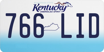 KY license plate 766LID