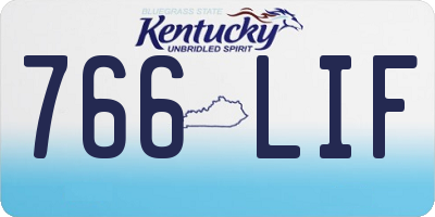 KY license plate 766LIF