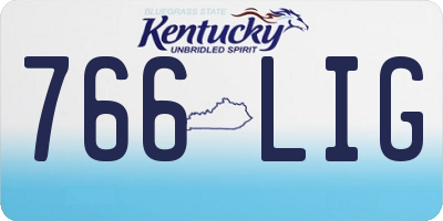 KY license plate 766LIG