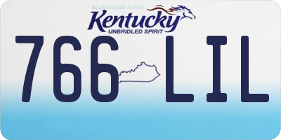 KY license plate 766LIL