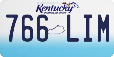 KY license plate 766LIM