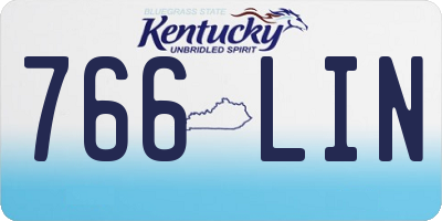 KY license plate 766LIN