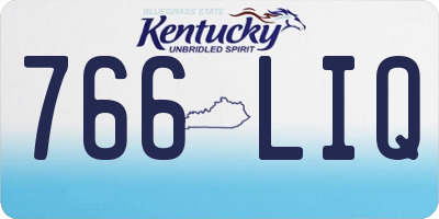 KY license plate 766LIQ