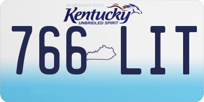 KY license plate 766LIT