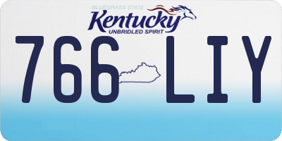 KY license plate 766LIY