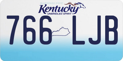 KY license plate 766LJB