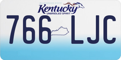KY license plate 766LJC