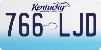 KY license plate 766LJD