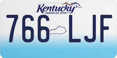 KY license plate 766LJF