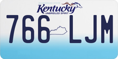 KY license plate 766LJM