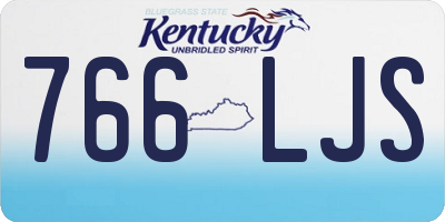 KY license plate 766LJS