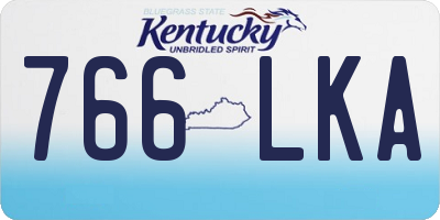 KY license plate 766LKA