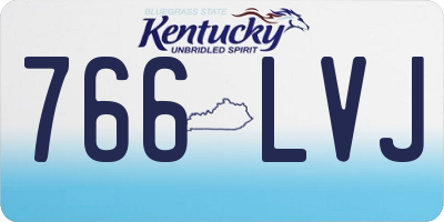 KY license plate 766LVJ