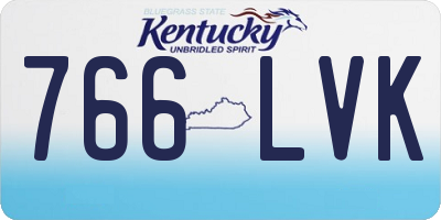 KY license plate 766LVK