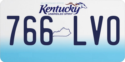 KY license plate 766LVO