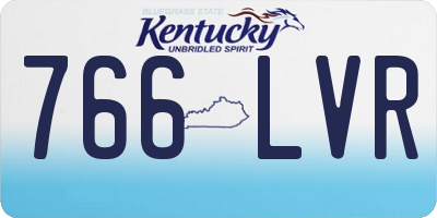 KY license plate 766LVR