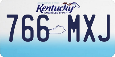 KY license plate 766MXJ