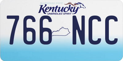 KY license plate 766NCC