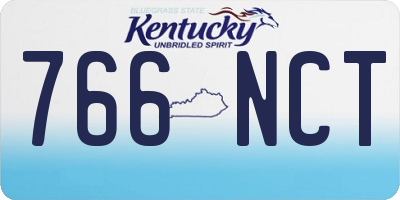 KY license plate 766NCT