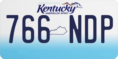KY license plate 766NDP