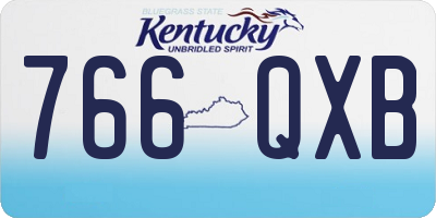 KY license plate 766QXB