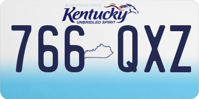 KY license plate 766QXZ