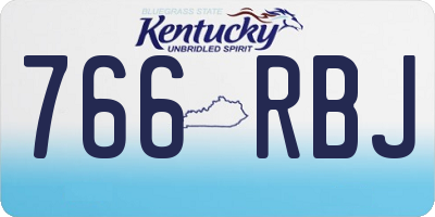 KY license plate 766RBJ