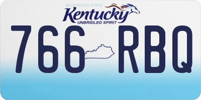 KY license plate 766RBQ