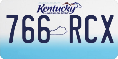 KY license plate 766RCX