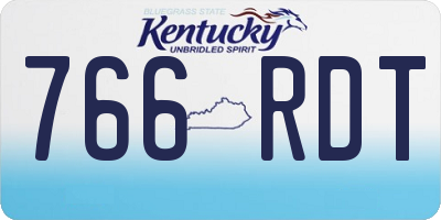 KY license plate 766RDT