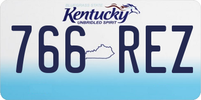 KY license plate 766REZ