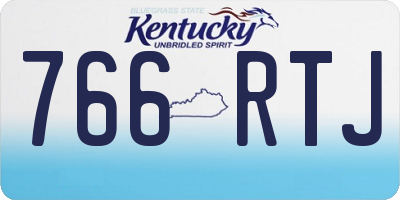 KY license plate 766RTJ