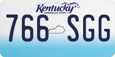 KY license plate 766SGG