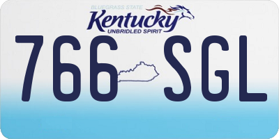 KY license plate 766SGL