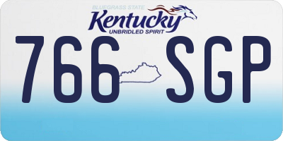 KY license plate 766SGP