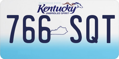 KY license plate 766SQT