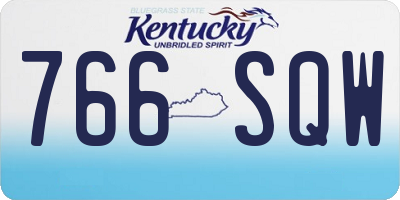 KY license plate 766SQW
