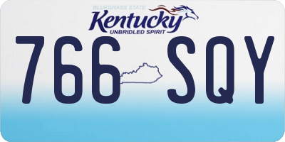 KY license plate 766SQY