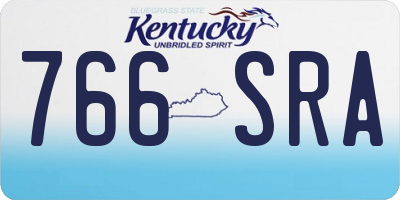KY license plate 766SRA