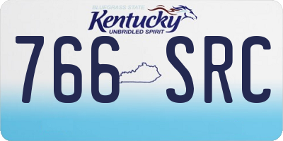 KY license plate 766SRC