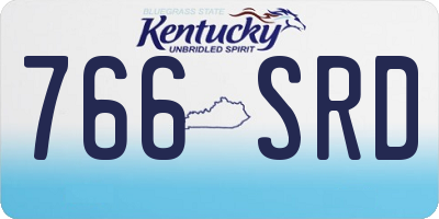 KY license plate 766SRD
